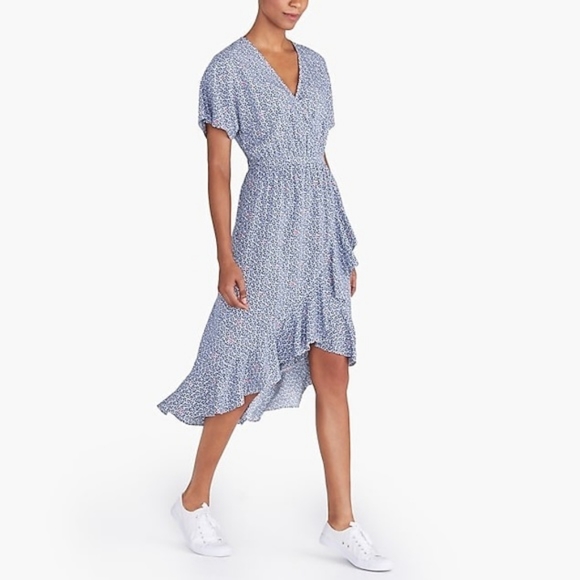 J. Crew Dresses & Skirts - J Crew Mercantile High-Low Ruffle Hem Wrap Dress